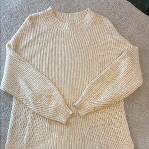American Eagle Outfitters Cream Crew Neck Sweater